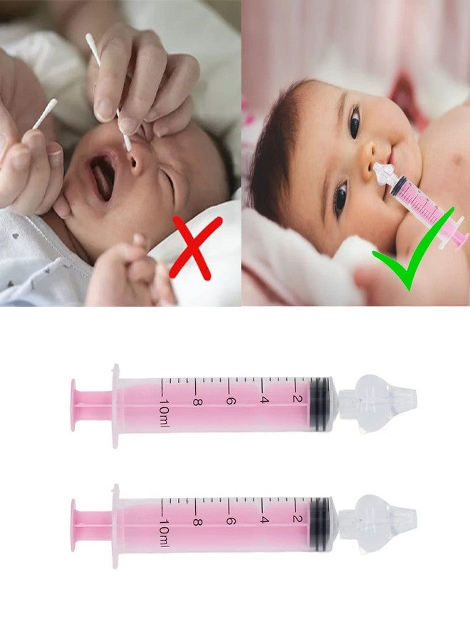 WenTigDY Nasal Irrigator for Baby,10ml Baby Nasal Syringe Irrigator Portable Infant Noses Cleaner Nasal Irrigation Nose Aspirator for Babys Nasal Wash Nasals Cleaner Babys Nose Rinse 2pcs (Pink) - Image 4